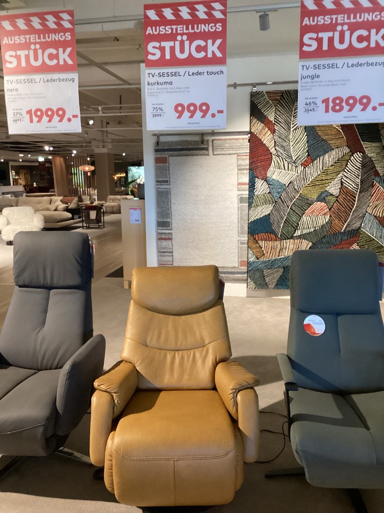 TV-SESSEL / Leder touch kurkuma