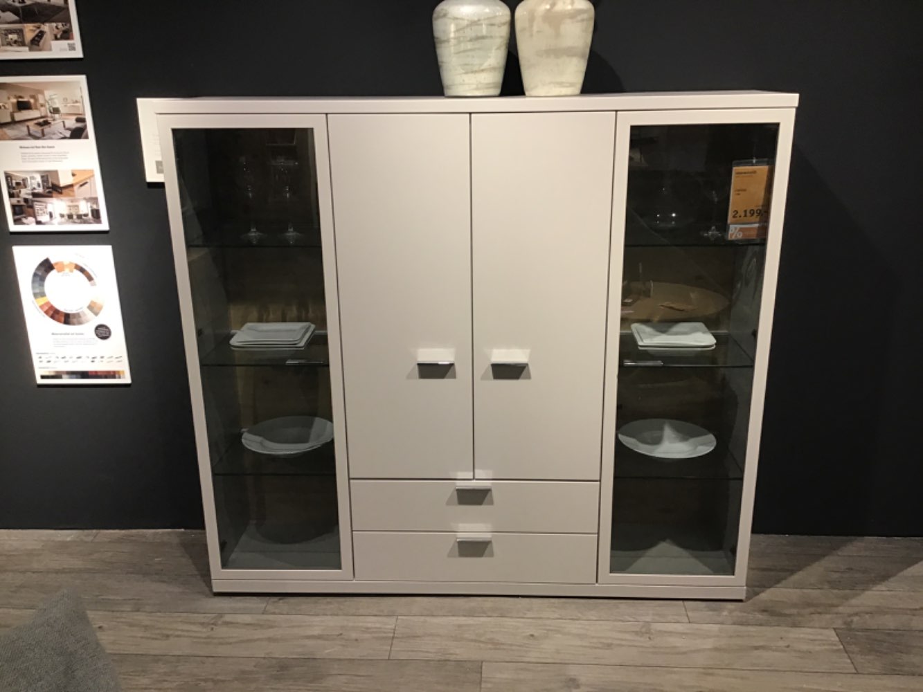 Möbel Highboard Interno Lack grau XXXLutz Hirschaid