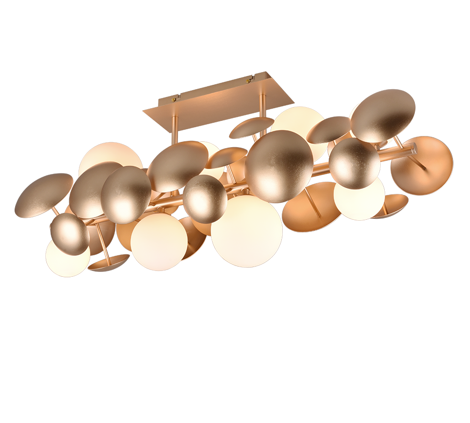 AGL Deckenlampe Bubble 8flg goldfarben⚡️Sparpreis⚡️