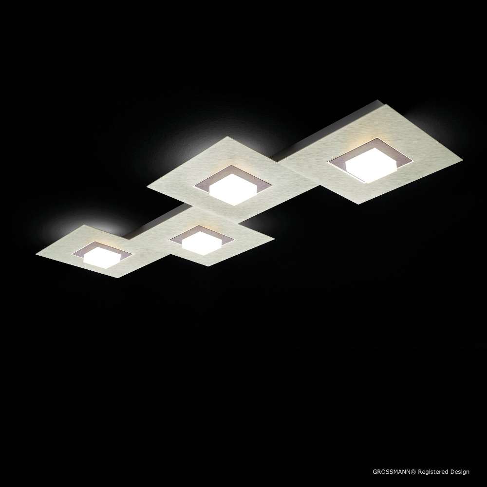 LED Deckenlampe Karree 4-flg. Alu⚡️Sparpreis⚡️