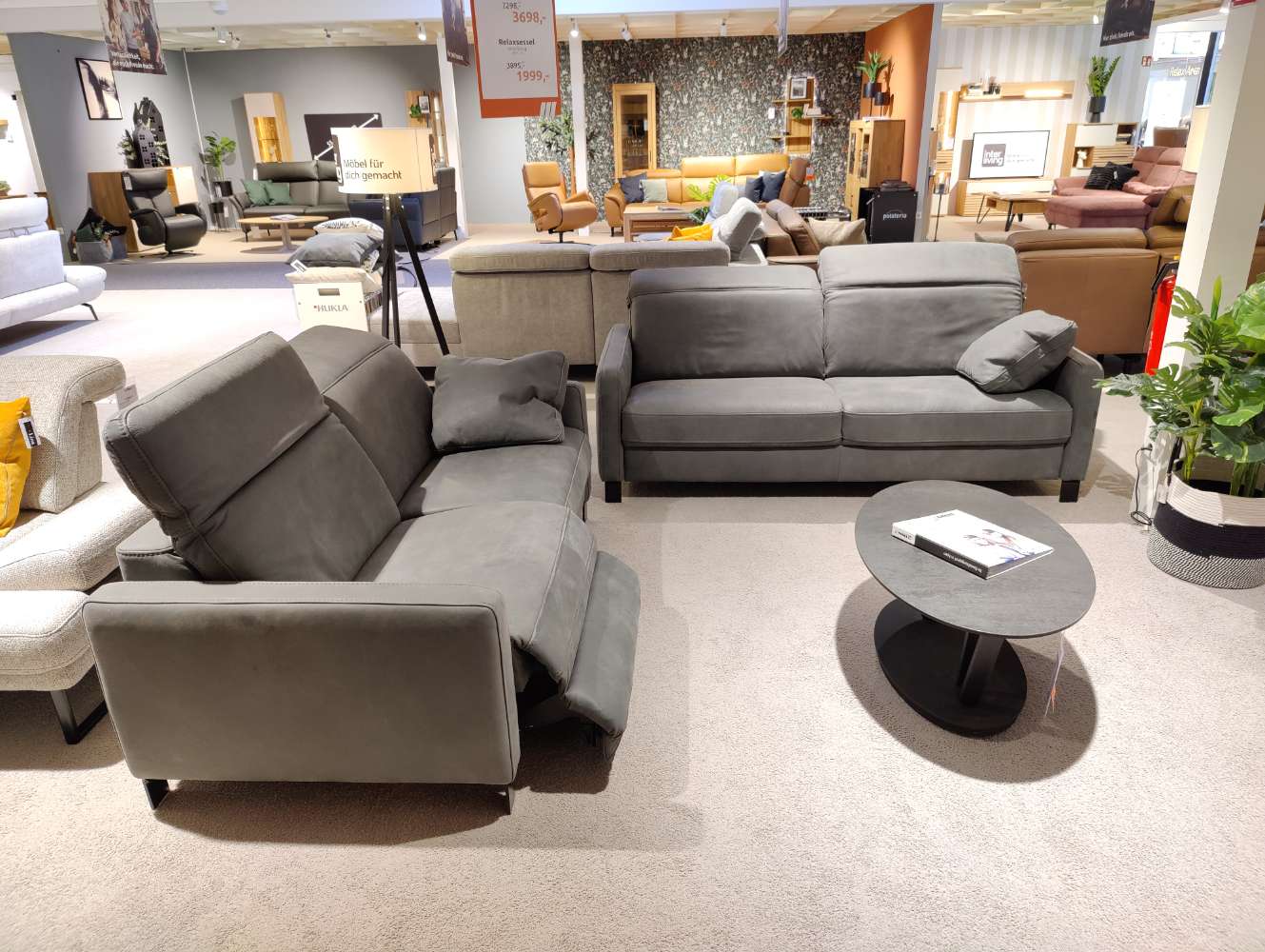 Garnitur – INTERLIVING 4054 – Sofa – Ledersofa – Couch- mit Motor