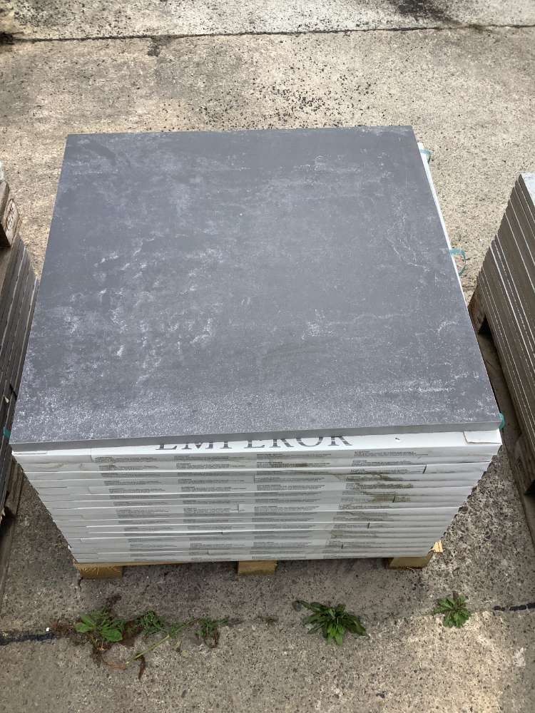 Terrassenplatten, Feinsteinkeramik, Betonopt. dunkelgrau 3. Wahl