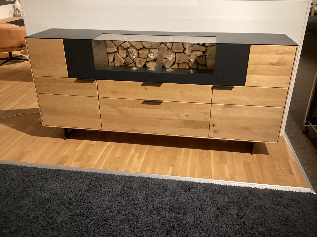 Sideboard „WM 2140“, Orig. Wöstmann, Wildeiche massiv