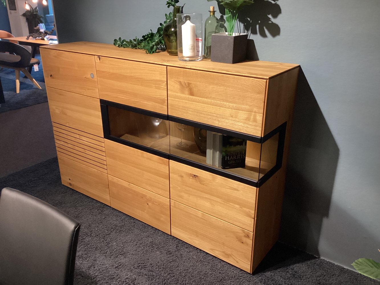 Highboard „Kulma“, Orig. Decker,  Astkastanie massiv