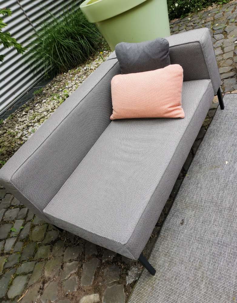 Möbel, Zumsteg, Sofa ICONIC 2-sitzig, Outdoor, Stoff grau