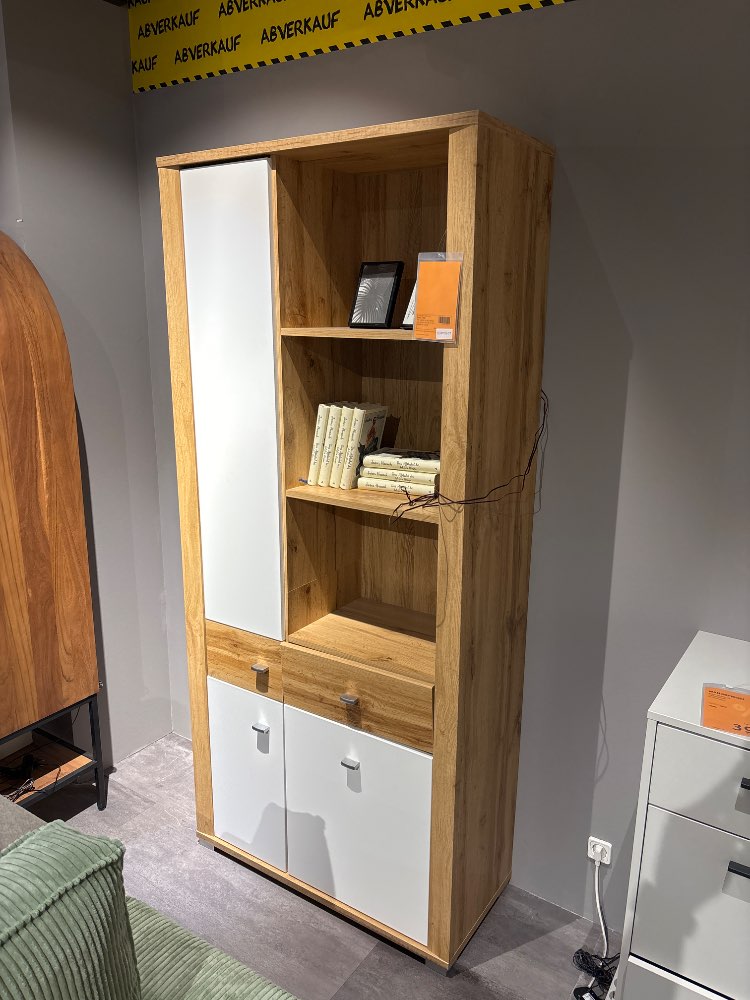 Möbel, Vitrine, Eichefarben, Weiß, XXXLutz