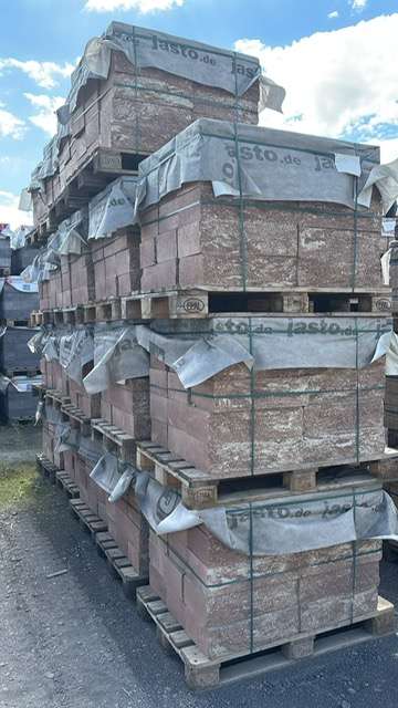 JASTO Antikmauer Klassik 50x25x14 cm Sandsteinrot (2.Wahl)
