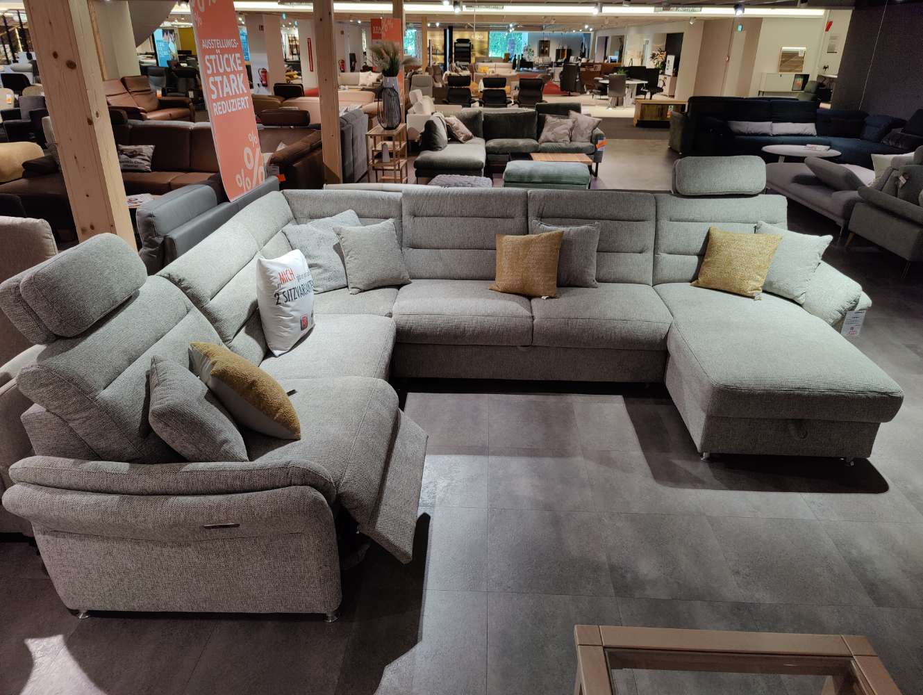 Wohnlandschaft – Ecksofa – Sofa – Couch – mit Motor