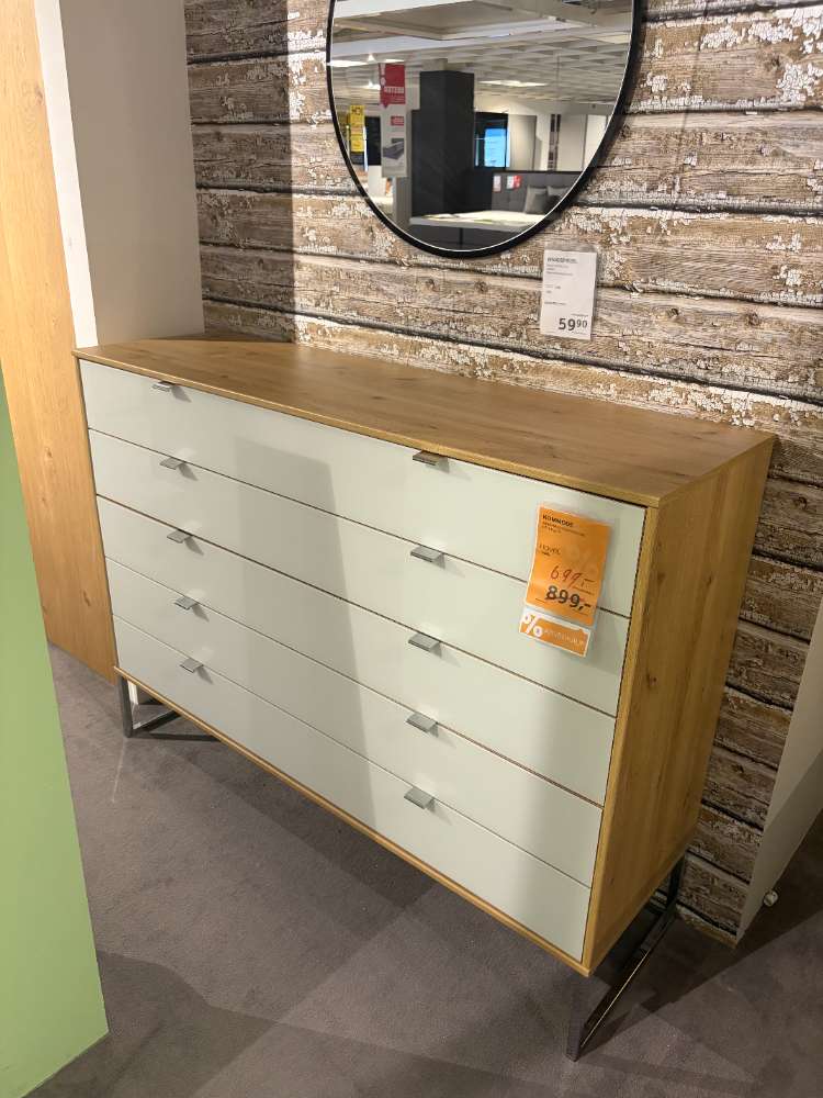 MÖBEL, NOVEL, KOMMODE, EICHE/ WEIß, B/H/T: 141/105/43 CM XXXLUTZ