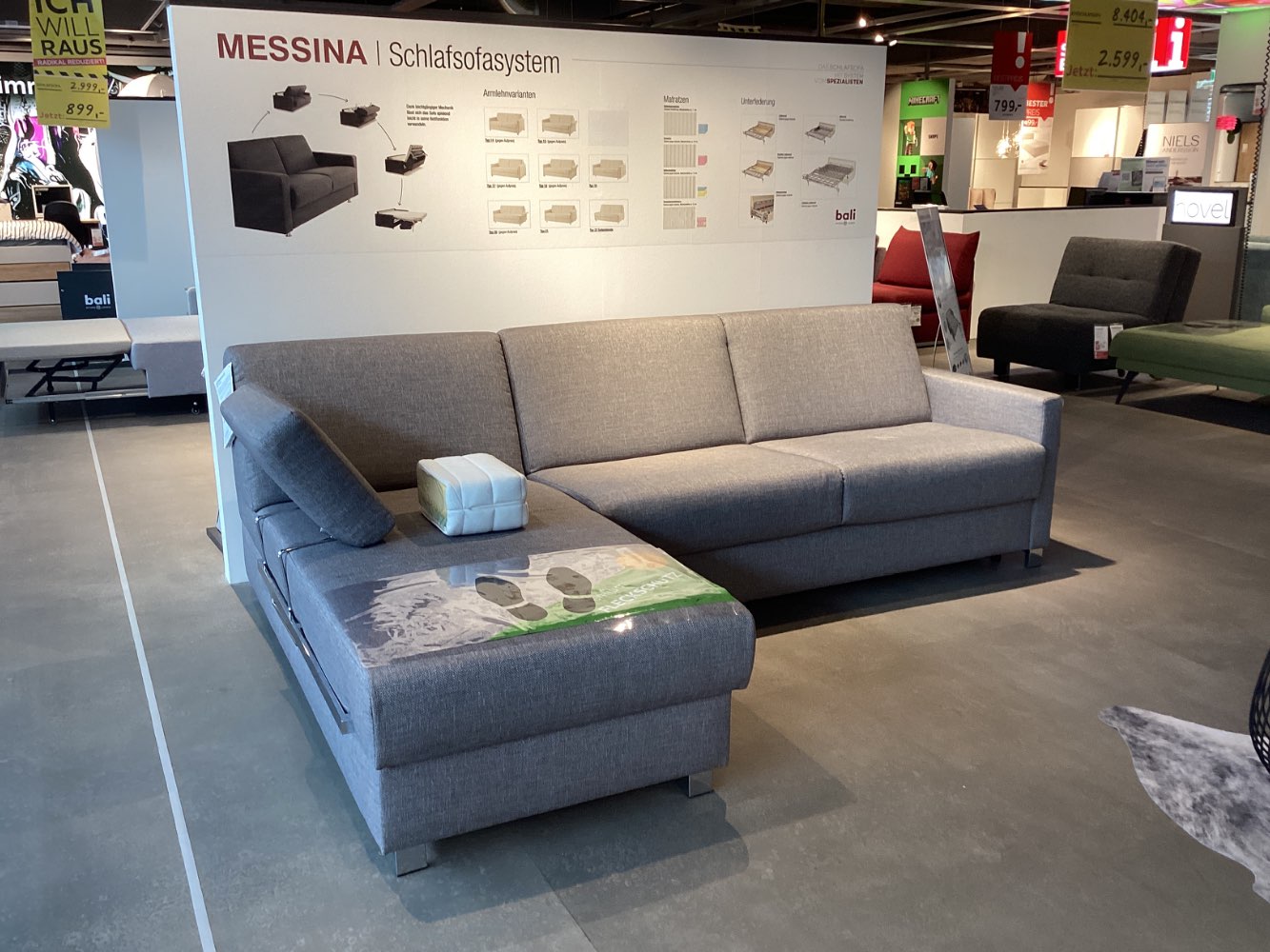 Möbel, Bali Polstermöbel, Eckschlafsofa Messina, ca. 258x84x183cm