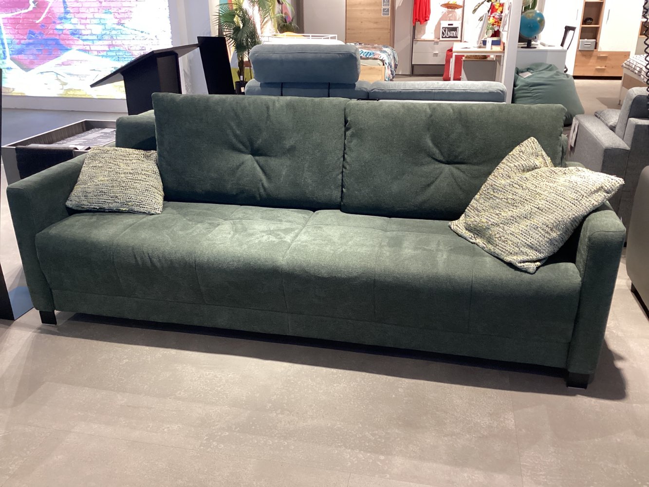 Möbel, Dieter Knoll, Schlafsofa Punto, ca. 232x77x116cm, Grün