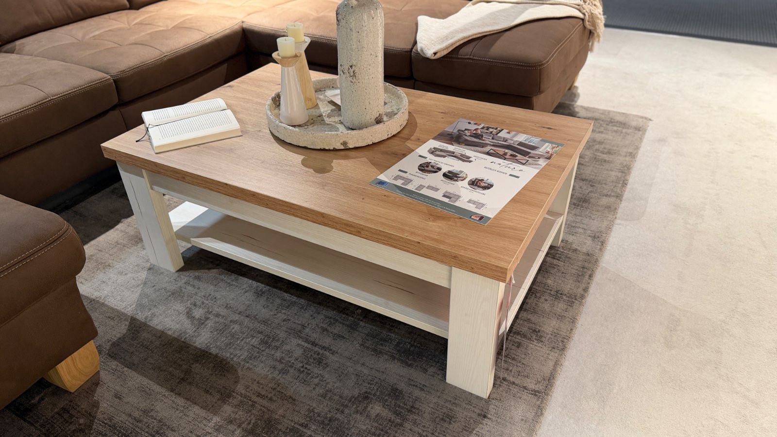 Couchtisch ca. 110 x 40 x 70 cm in weiß