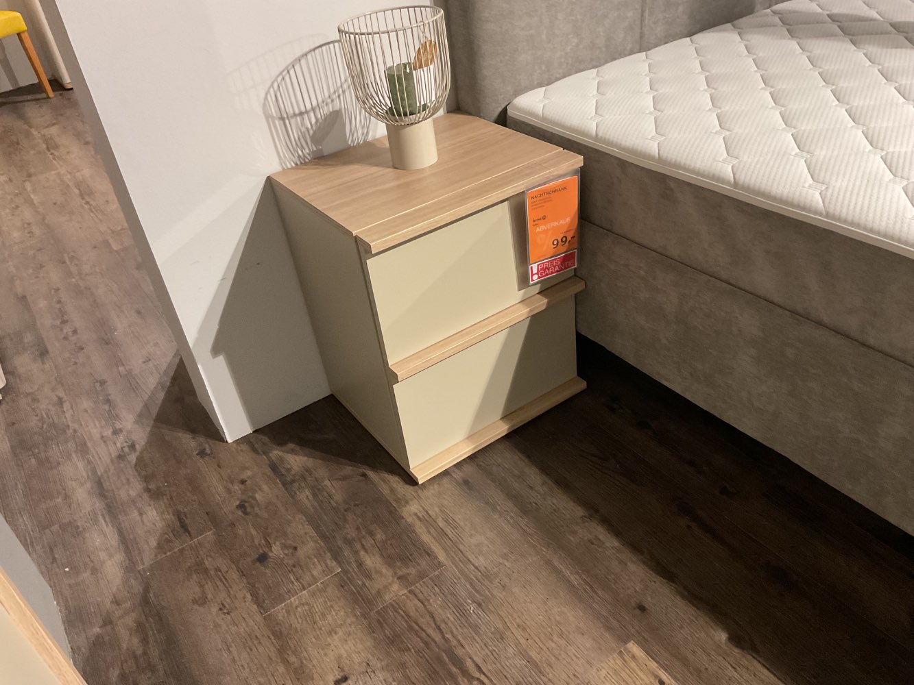 Möbel,Nachtschrank Finnian,ca. 45cm breit,Grau-Eiche,XXXLutz