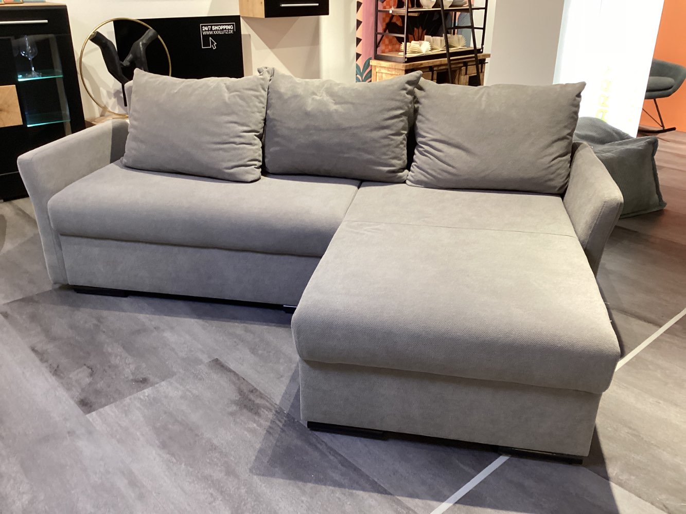 Möbel, Time your style, Ecksofa Dax, ca. 223x148cm, Webstoff