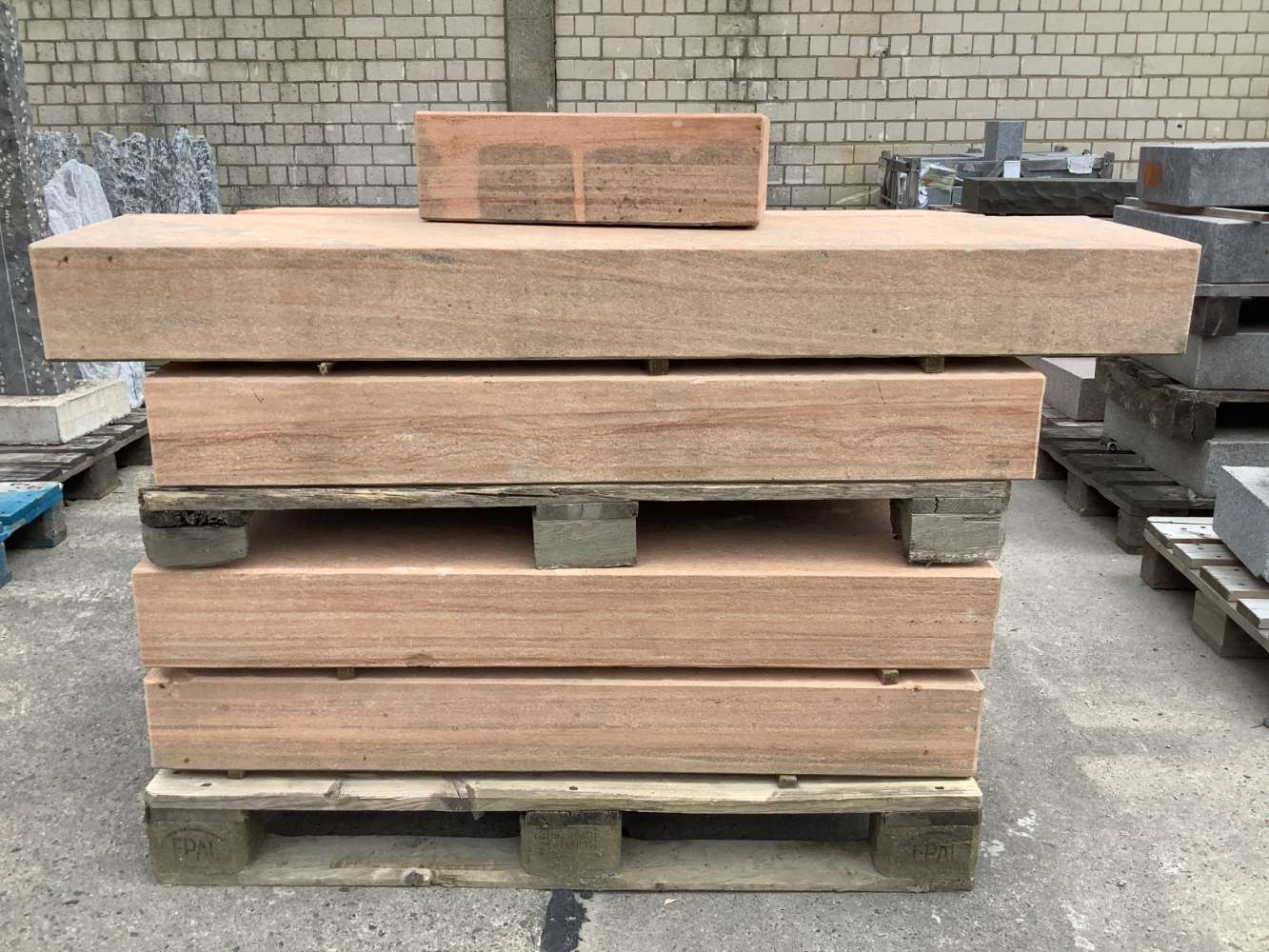 ⭐️ SONDERPOSTEN ⭐️ – Blockstufen, Sandstein, terracotta-orange