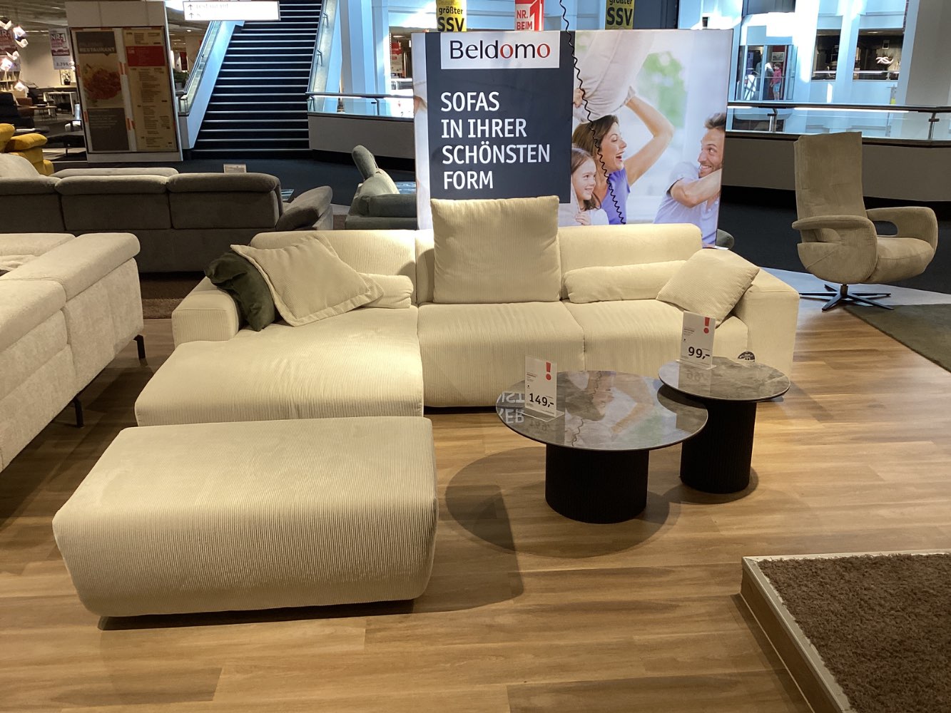 Möbel Ecksofa Beldomo Erlangen Fincord Natur XXXLutz Hirschaid