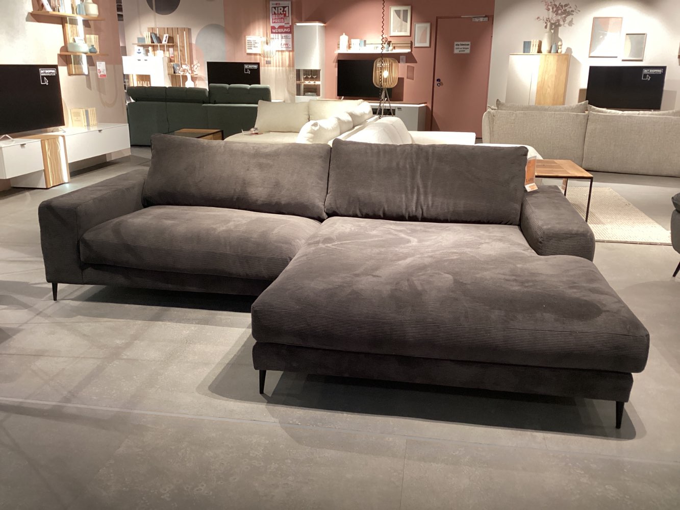 Möbel, Dieter Knoll, Ecksofa Badia Base, Schenkel ca. 293x207cm