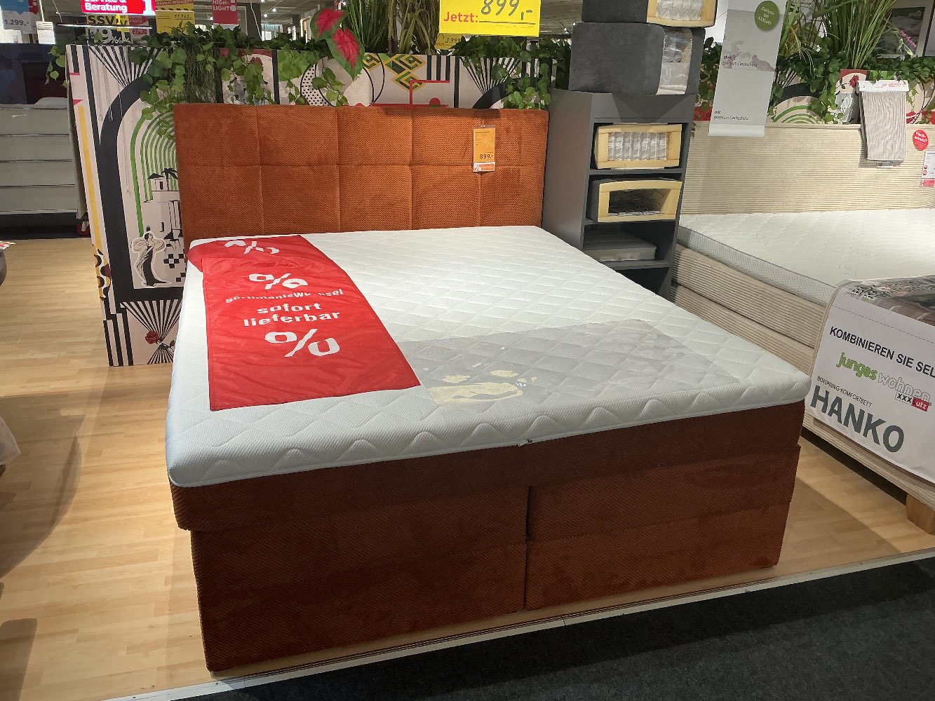 Möbel, Boxspringbett, Orange, XXXLutz