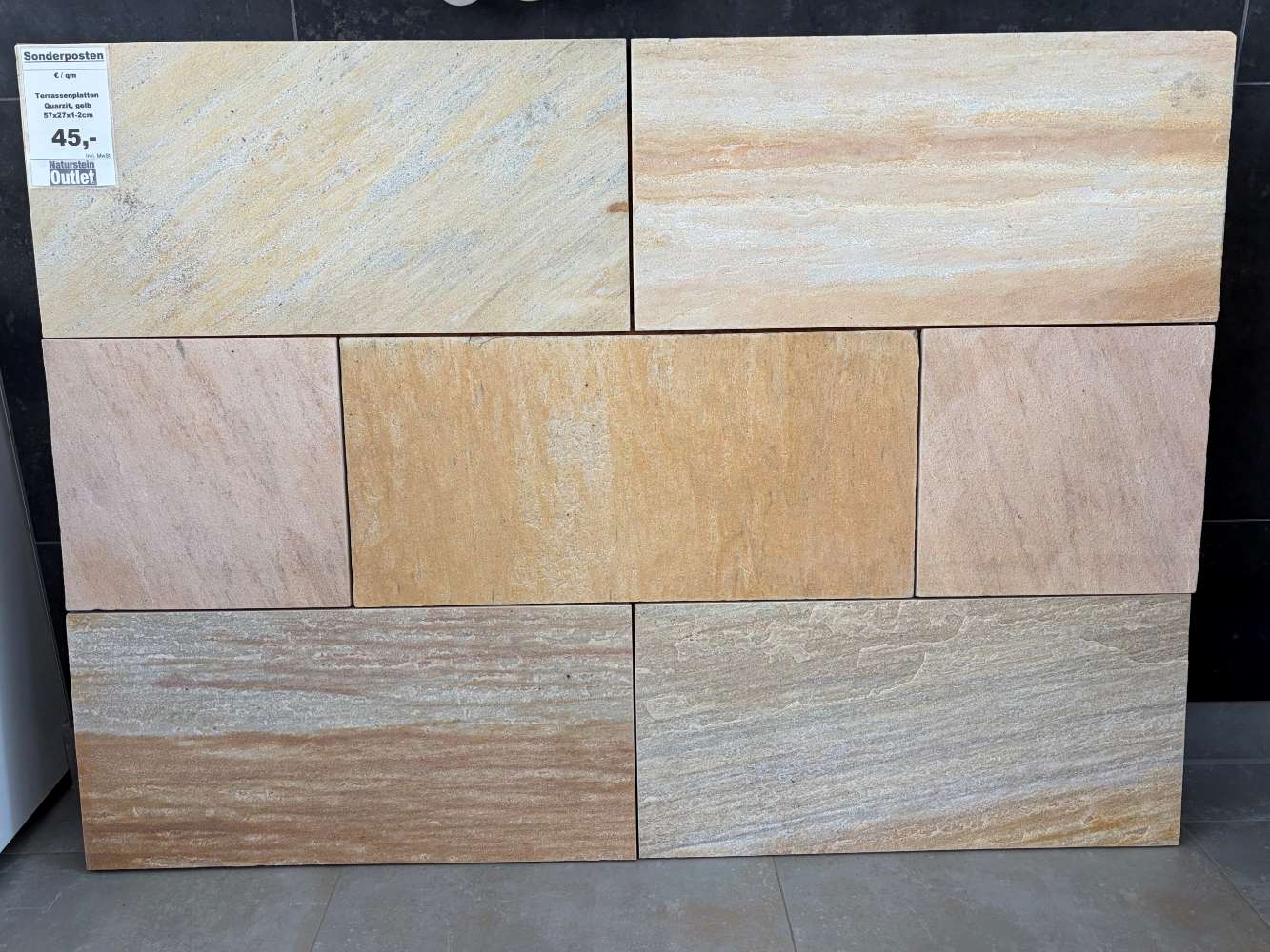 ⭐️ SONDERPOSTEN ⭐️ – Terrassenplatten, Quarzit, gelb