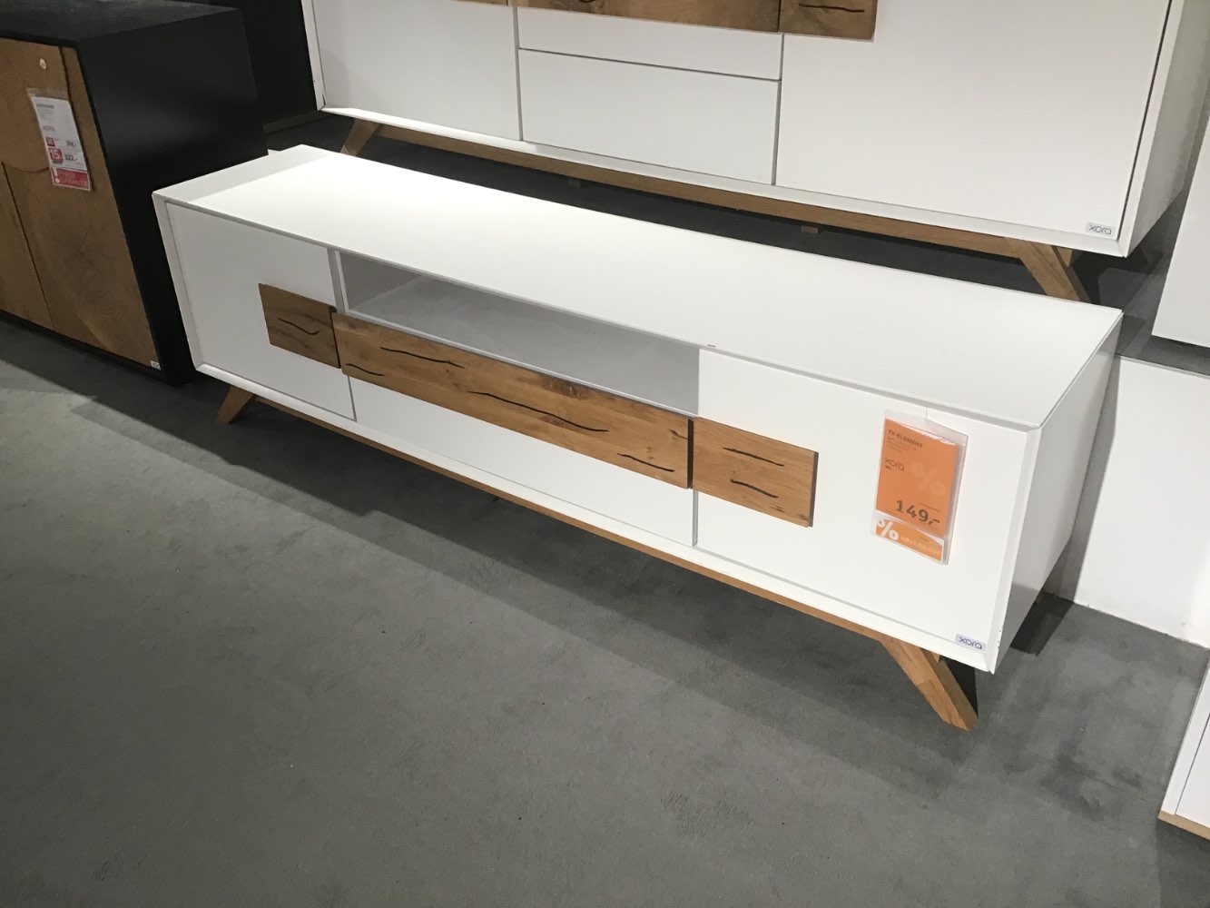 XXXLutz Ausstellungsstück Möbel TV – Element Moove Weiß Eiche
