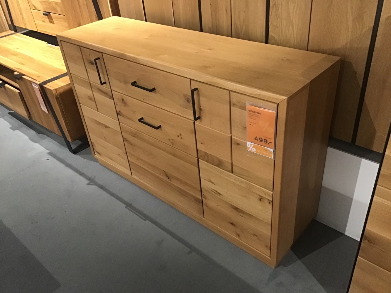 XXXLutz Ausstellungsstück Möbel Sideboard Nero Wildeiche massiv