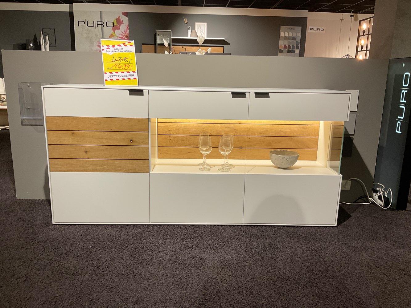 Wöstmann Sideboard, WM 2380 in Lack weiß