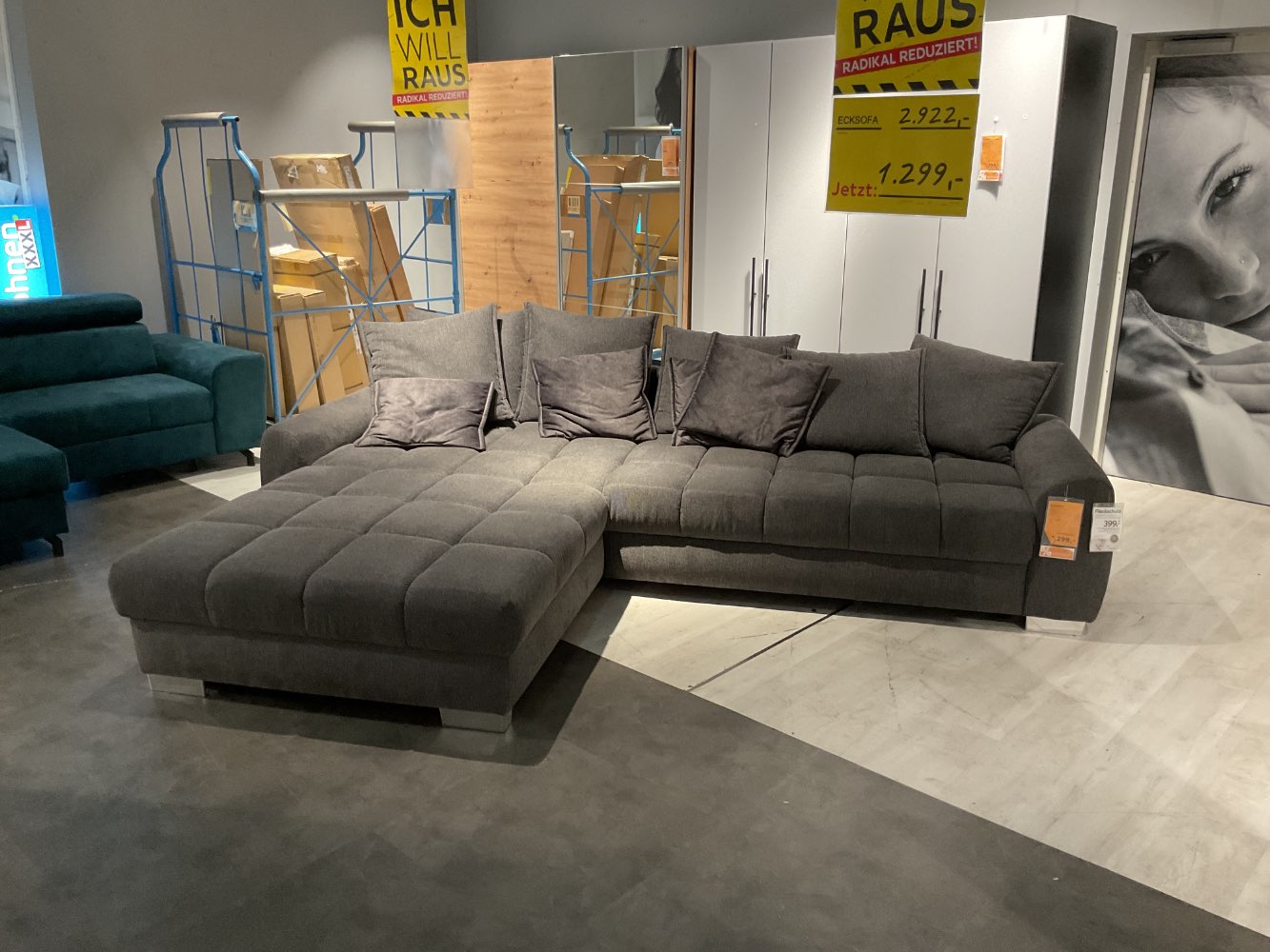 XXXLutz Ausstellungsstück Möbel Ecksofa Coolio anthrazit