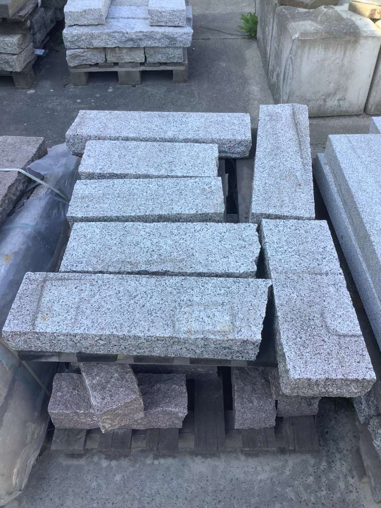 ⭐️ SONDERPOSTEN ⭐️-Palisaden, Granit, hellgrau, 8x20xfreie Längen