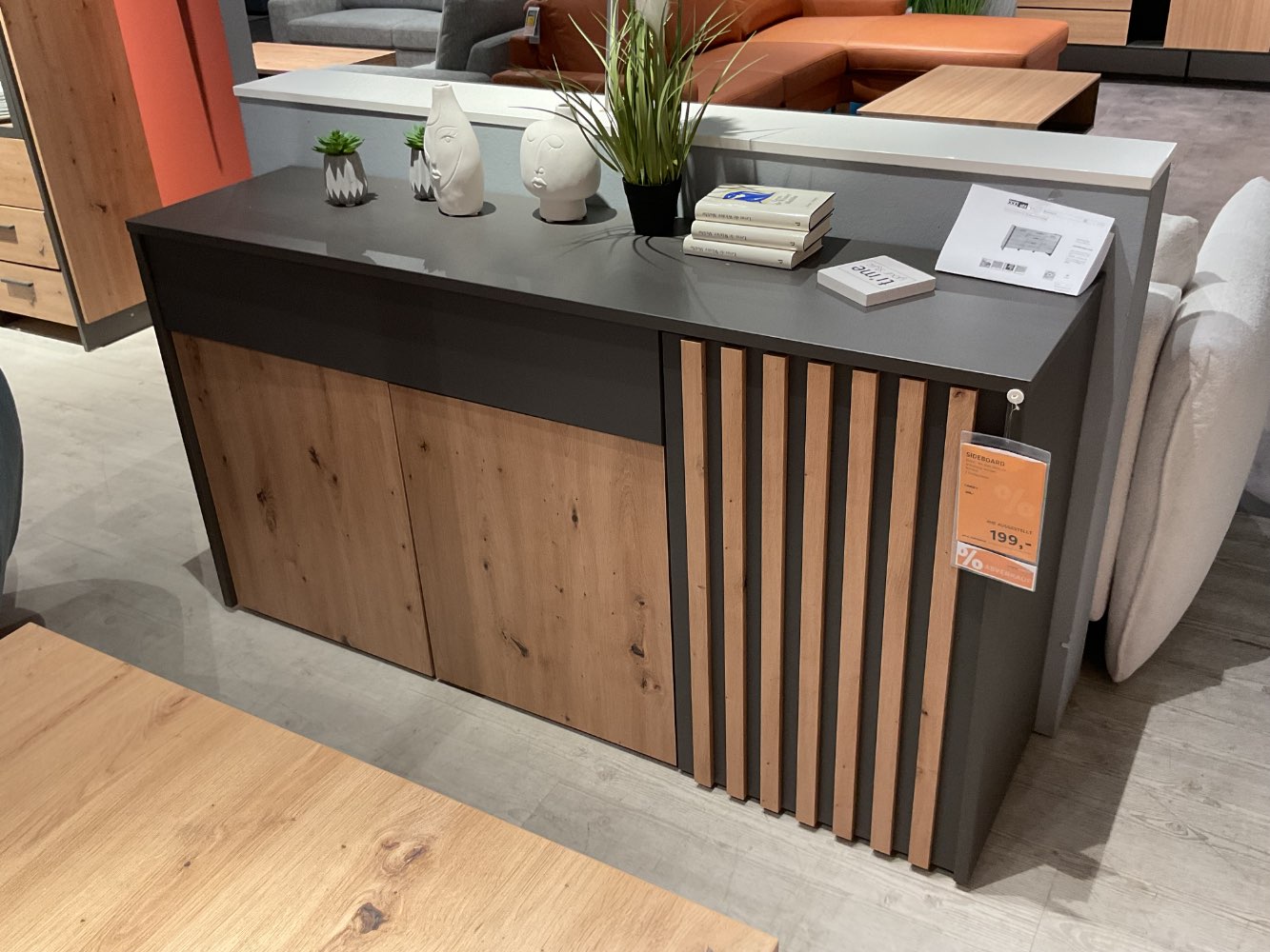 XXXLutz Ausstellungsstück Möbel Sideboard Gibarian Eiche grau