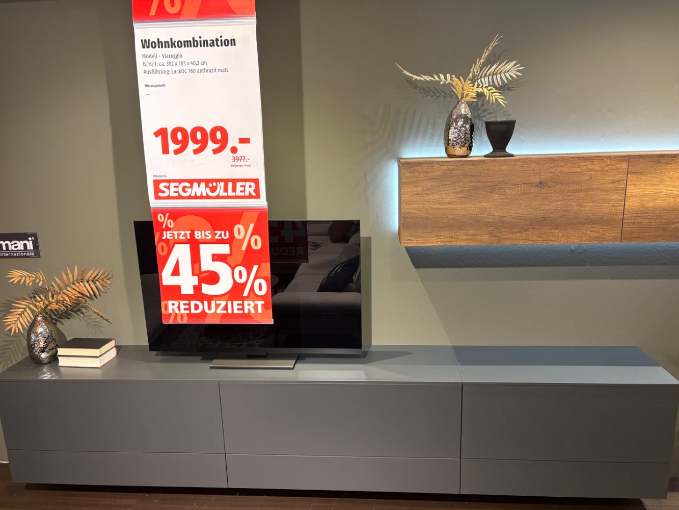 Wohnkombination Anthrazit