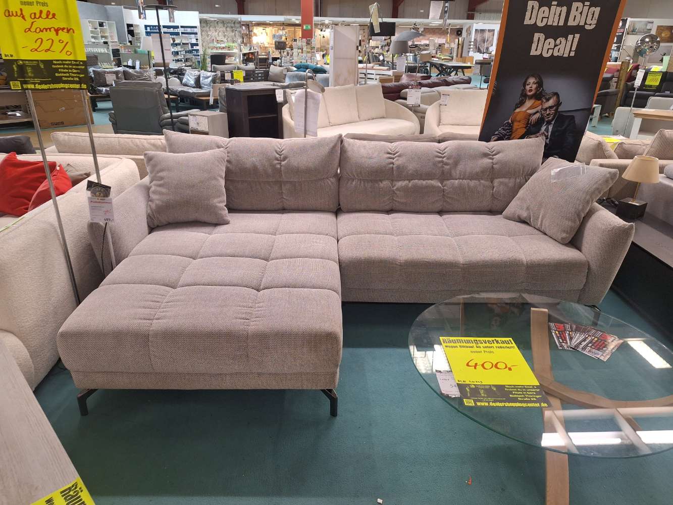 Ecksofa Couch L-Form Sofa Schlaffunktion statt 2799€
