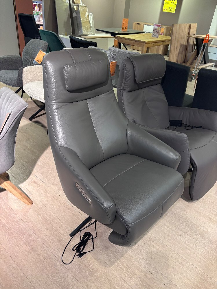 Möbel, Sessel, Leder, Grau, XXXLutz Blankenburg