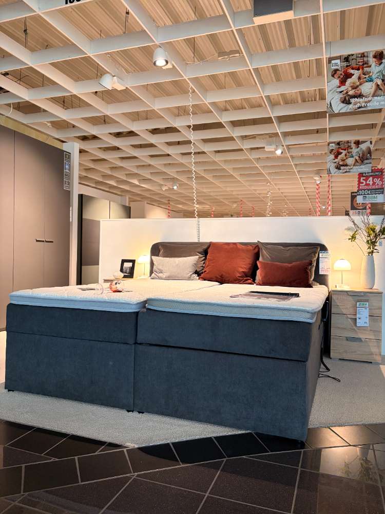 Modernes Motor-Boxspringbett anthrazit