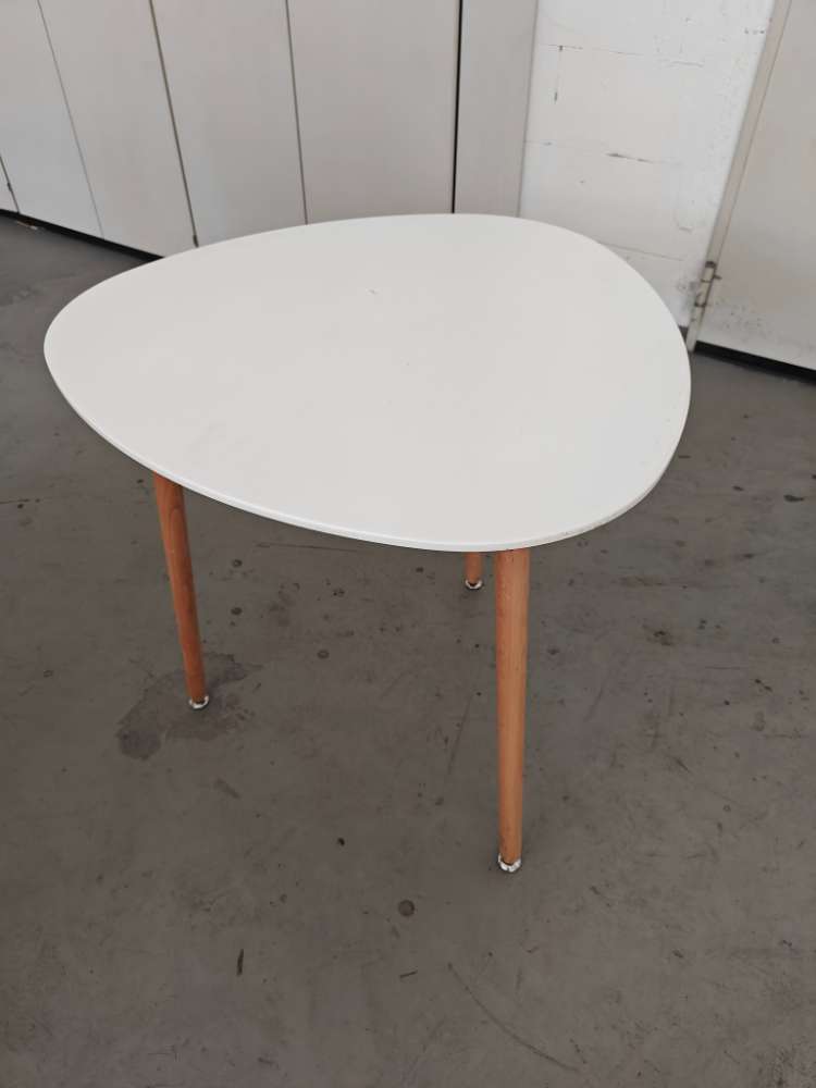 Stehtisch (Holz/weiß) | Tischhöhe ca. 113cm | ∅ 80cm