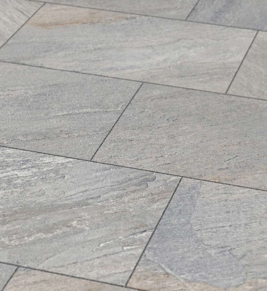 Terrassenplatten, Keramik, Quarzitopt. silver, 80x40x3cm, 2.Wahl