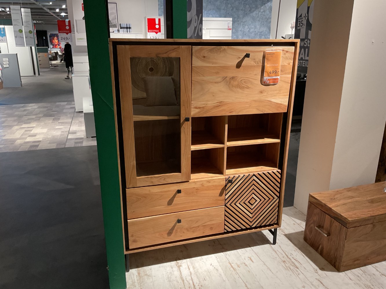 XXXLutz Ausstellungsstück Möbel Highboard Maruna Akazie massiv