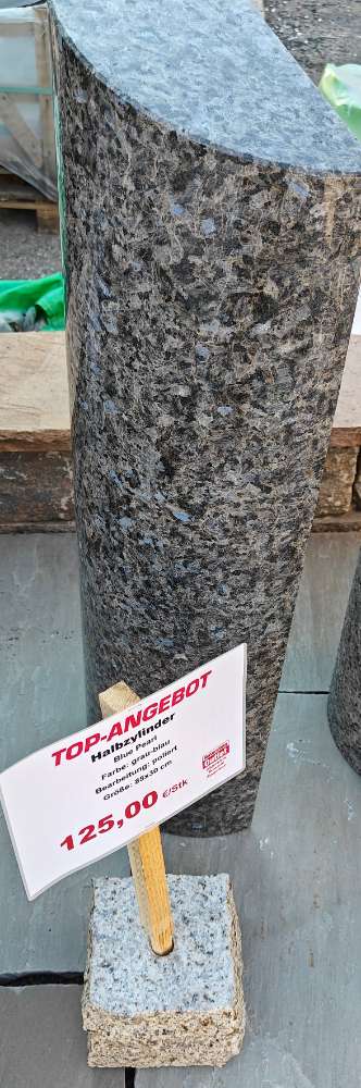 Halbzylinder aus Naturstein | versch. Größen & Formen