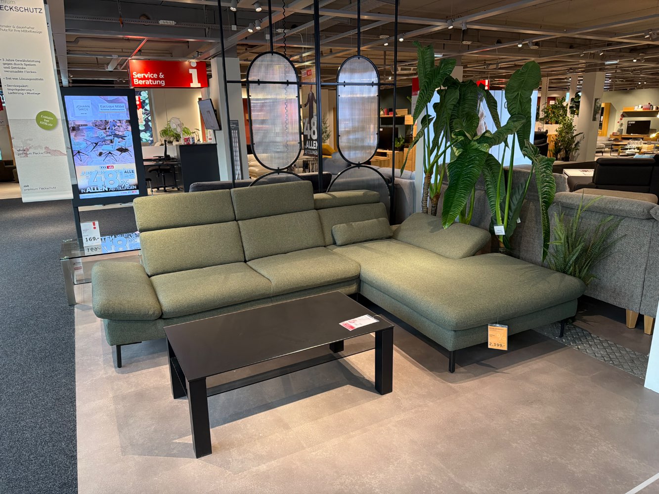 Möbel, Ecksofa Grün, 305 cm, XXXLutz