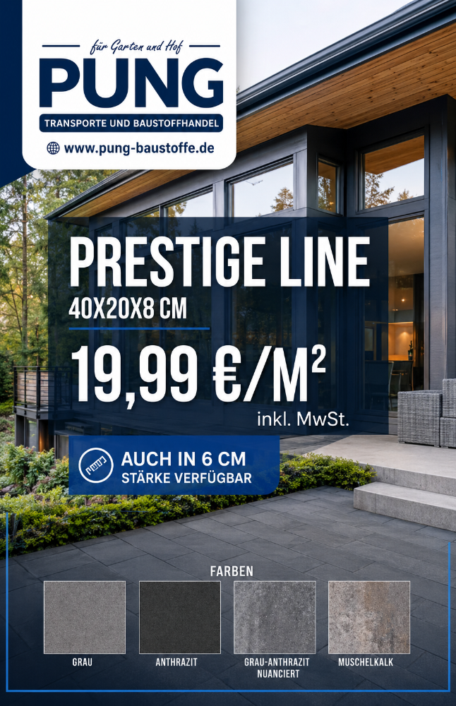 Prestige-Line Rechteckpflaster 40x20x8 cm versch. Farben (1.Wahl)