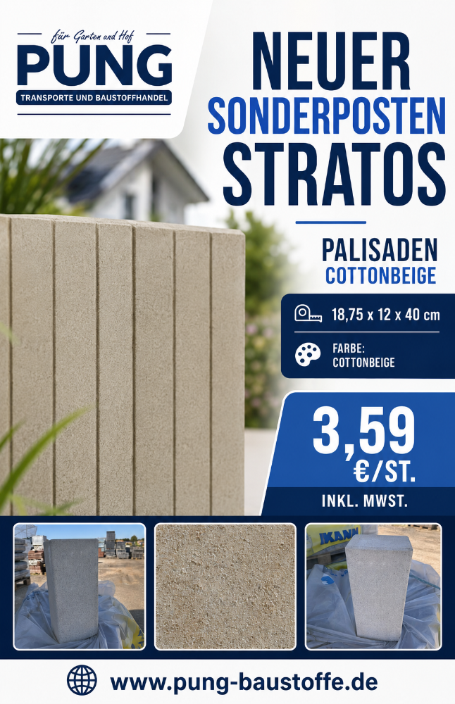 Stratos Palisade 18,75x12x40 cm cottonbeige (2.Wahl)