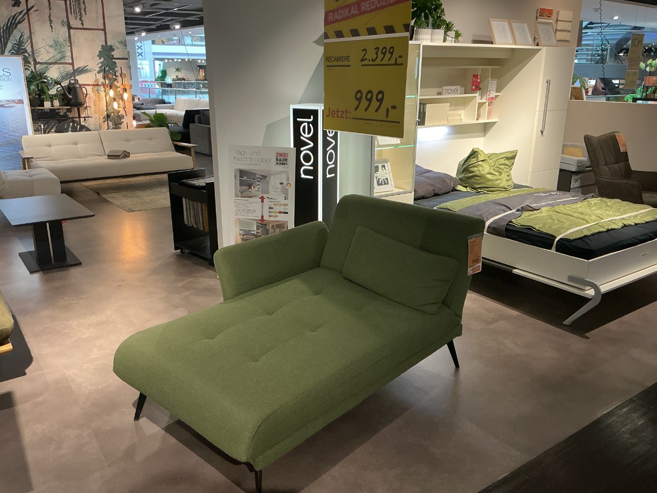 Recamiere 200x85x106 grün – XXXLutz Fellbach