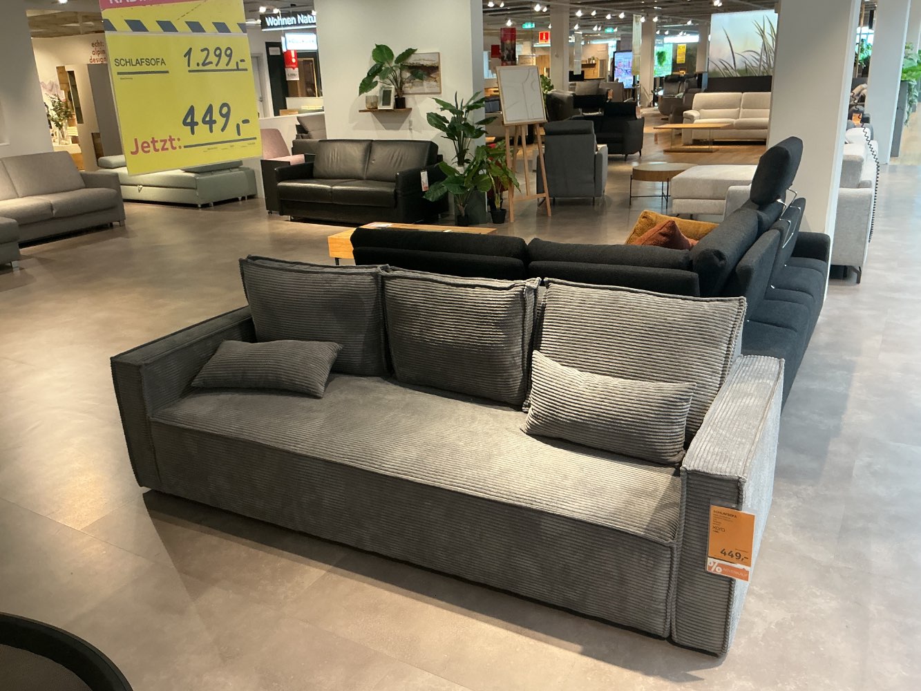 Schlafsofa anthrazit 232x85x92cm – XXXLutz Fellbach