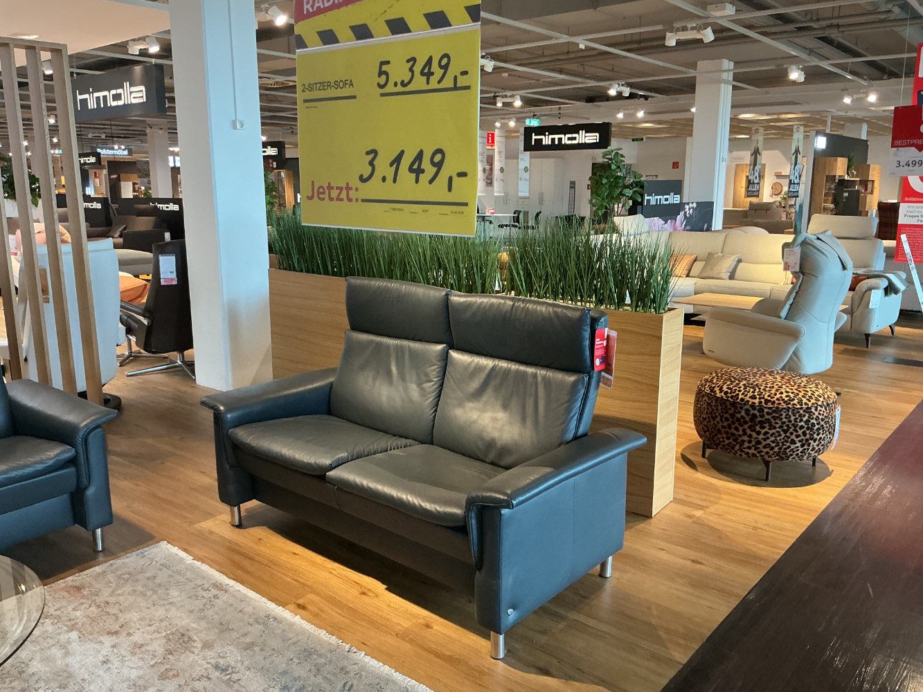 Stressless 2 Sitzer Sofa Echtleder Blau 167x103x82cm – XXXLutz