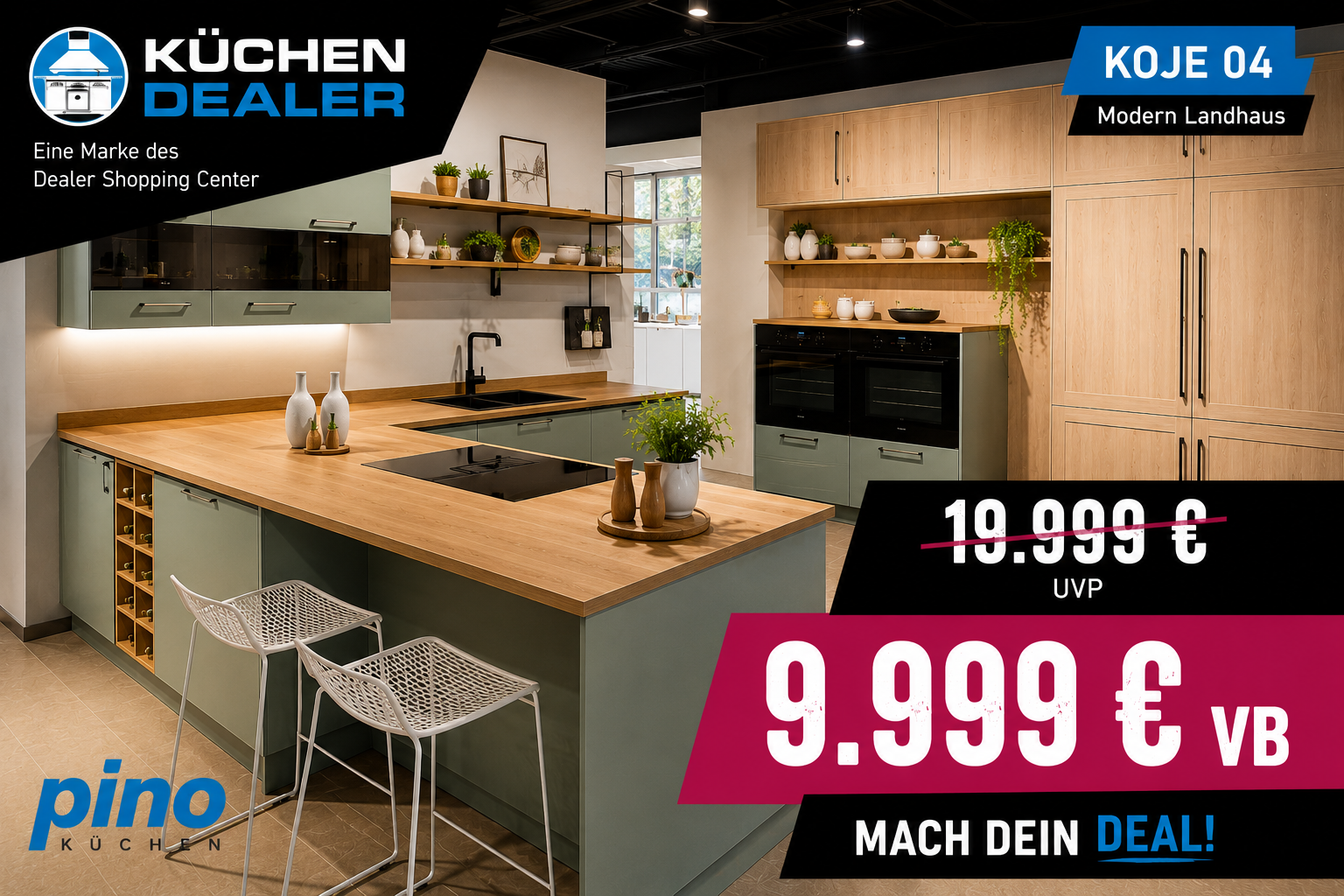 Pino Messeküche mit BORA & Markengeräten statt UVP 19.999 €