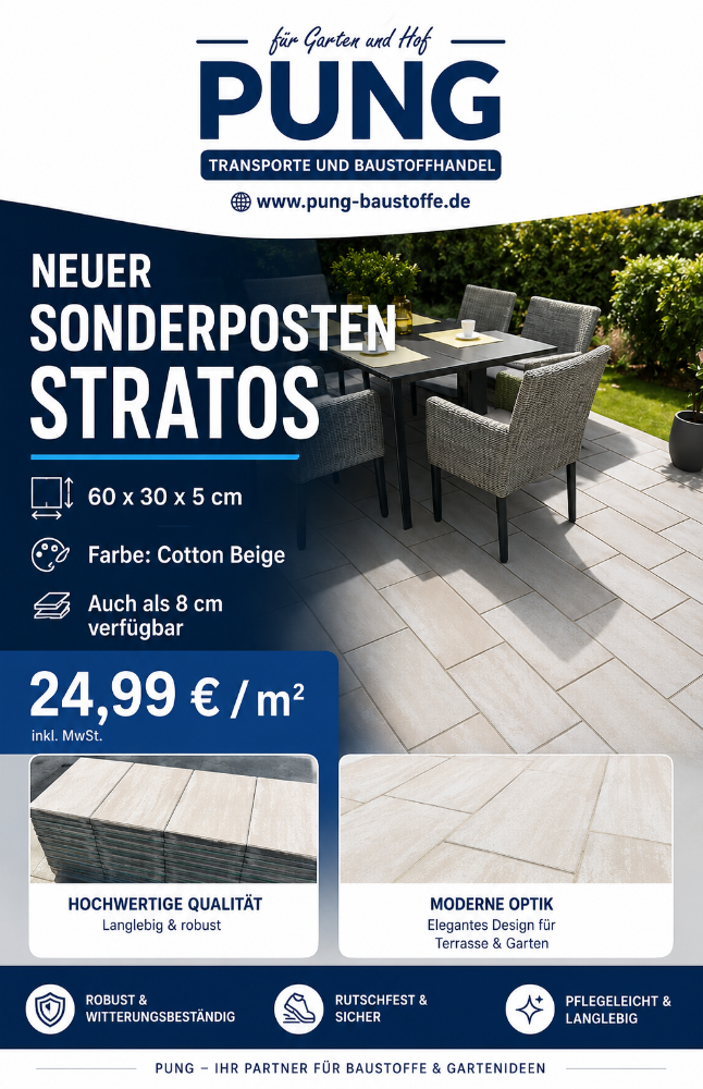 Stratos-Platten 60x30x5 cm Cottonbeige betonglatt ( 2.Wahl )