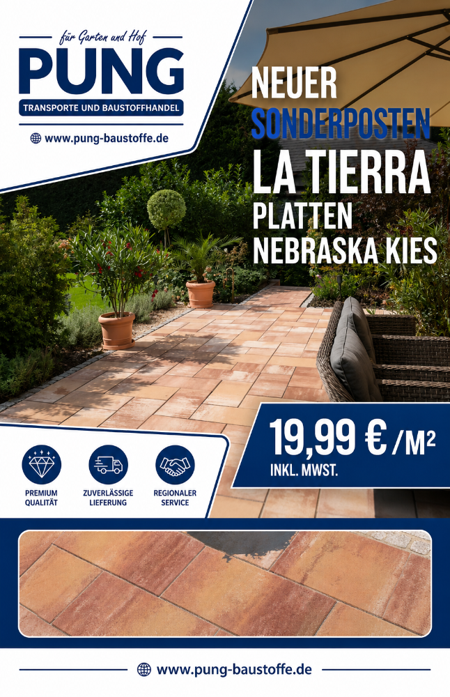 La Tierra Terrassenplatten 60x30x5 cm Nebraska Kies (2.Wahl)