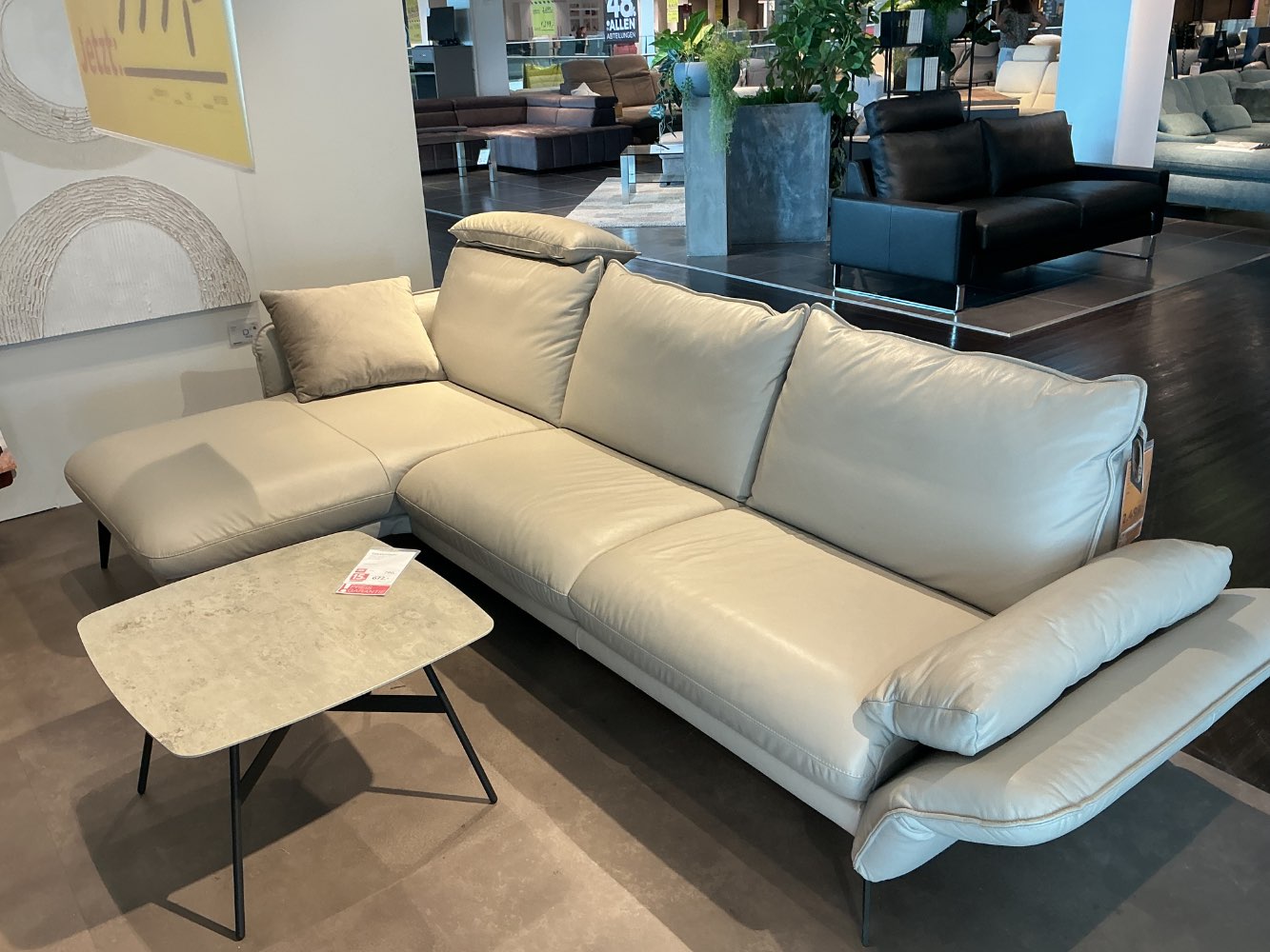Moderano Ecksofa Nappaleder grau – XXXLutz Fellbach