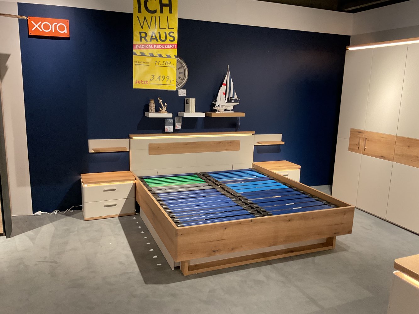XXXLutz Ausstellungsstück Möbel Schlafzimmer Malaga Eiche Kaschmi