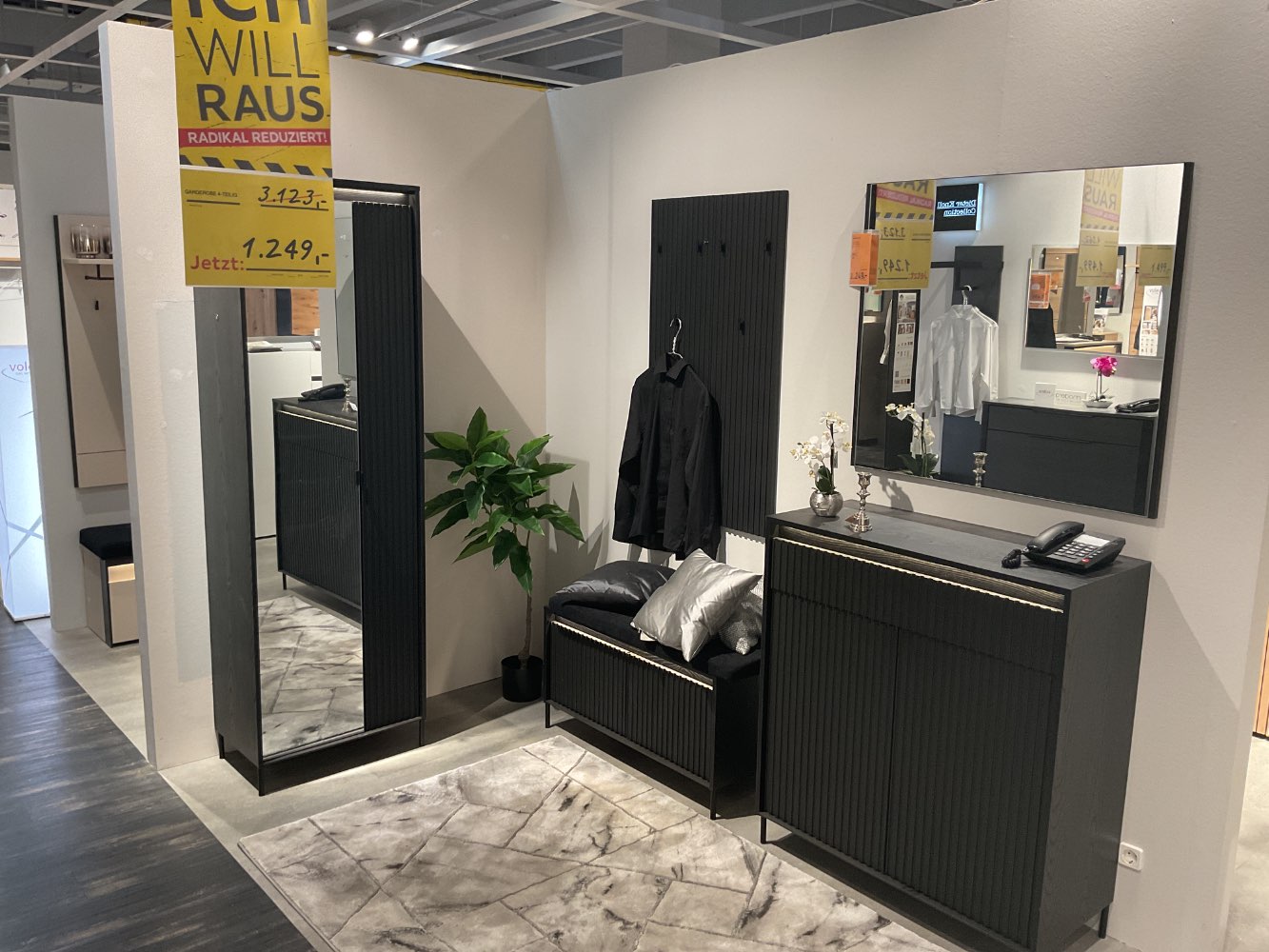 Garderobe 4 teilig