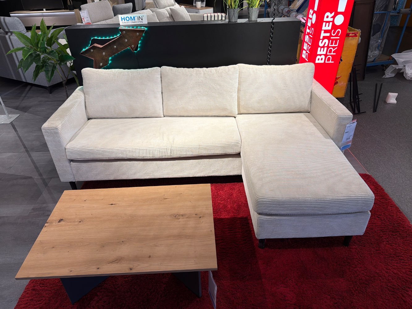 Möbel Ecksofa Boxx Benello Cord creme XXXLutz Hirschaid